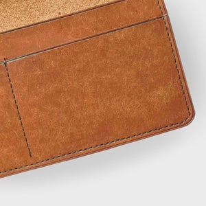 Cognac Pueblo Leather Premium Long Wallet Plus+