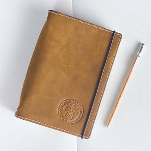 Brown Crazy Horse Leather Journal Cover A6