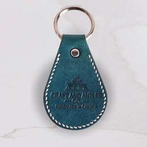 Ortensia (Turquoise) Pueblo Leather Keychain