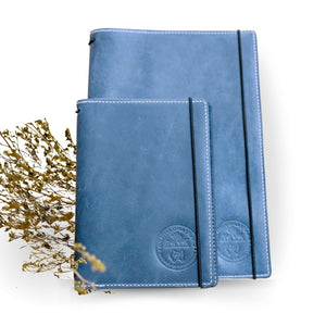 Navy Crazy Horse Leather A5 Journal Cover