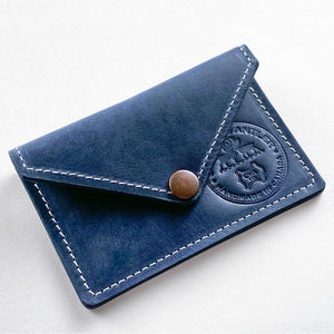 Navy Crazy Horse Leather Coin Holder