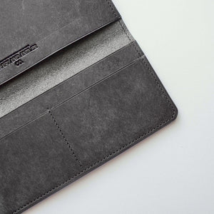 Elegant Black Pueblo Leather Long Wallet Plus+