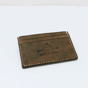 Premium Chocolate Crazy Horse Leather Card Holder