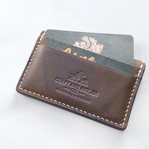 Chocolate Crazy Horse Leather Cardholder