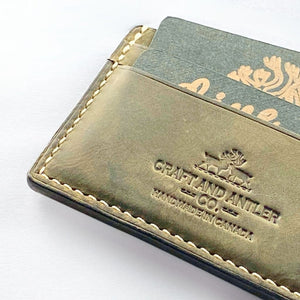 Luxury Olive Crazy Horse Leather Card Holder