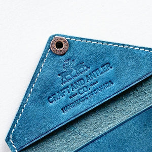 Turquoise Crazy Horse Leather Coin Holder - Craft and Antler Co.