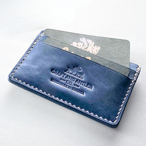 Craft and Antler Co. Navy Crazy Horse Leather Card Holder