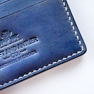 Luxury Navy Crazy Horse Leather Card Holder