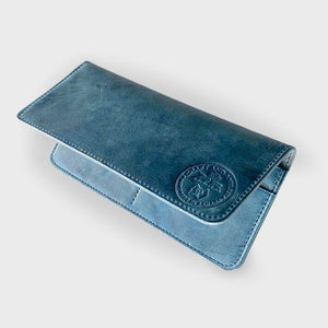 Turquoise Crazy Horse Leather Long Wallet Plus+