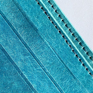 Ortensia (Turquoise) Pueblo Leather Billfold Wallet