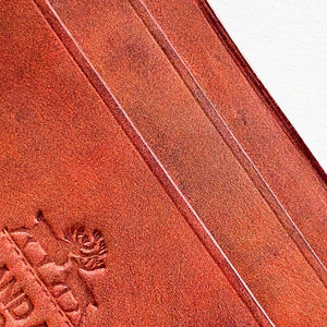 Red Crazy Horse Leather Card Holder