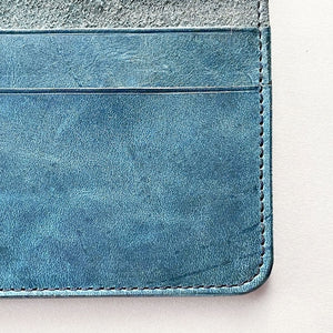 Turquoise Crazy Horse Leather Premium Long Wallet Plus+