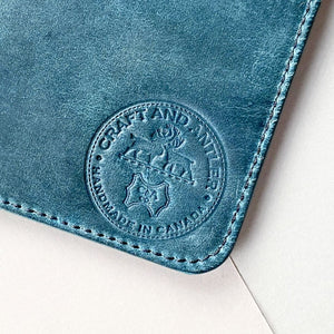 Turquoise Crazy Horse Leather Long Wallet Plus+