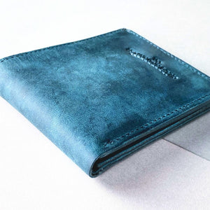 Turquoise Crazy Horse Leather Billfold