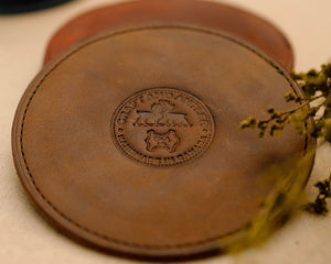 Brown Premium Leather Coaster