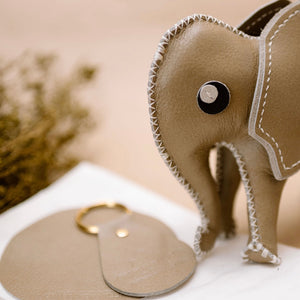 Premium Handsewn Leather Stuffed Elephant