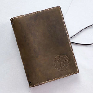 Chocolate Crazy Horse Leather Journal Cover