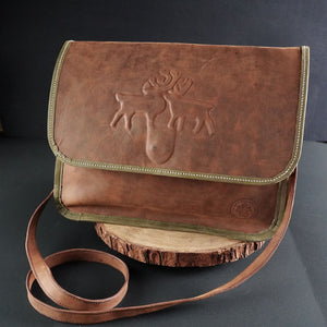 Leather Messenger Bag - Brown Crazy Horse Leather