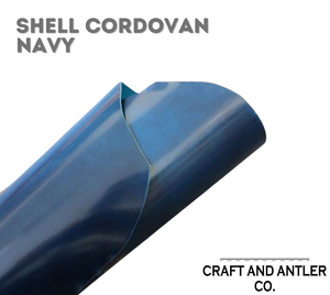 Navy Shell Cordovan Leather