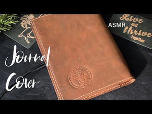 Handcrafting a Brown Leather Notebook Cover for Travelers