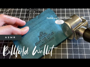 Handcrafting a Pueblo Veg-tanned Leather Monochrome Billfold Wallet